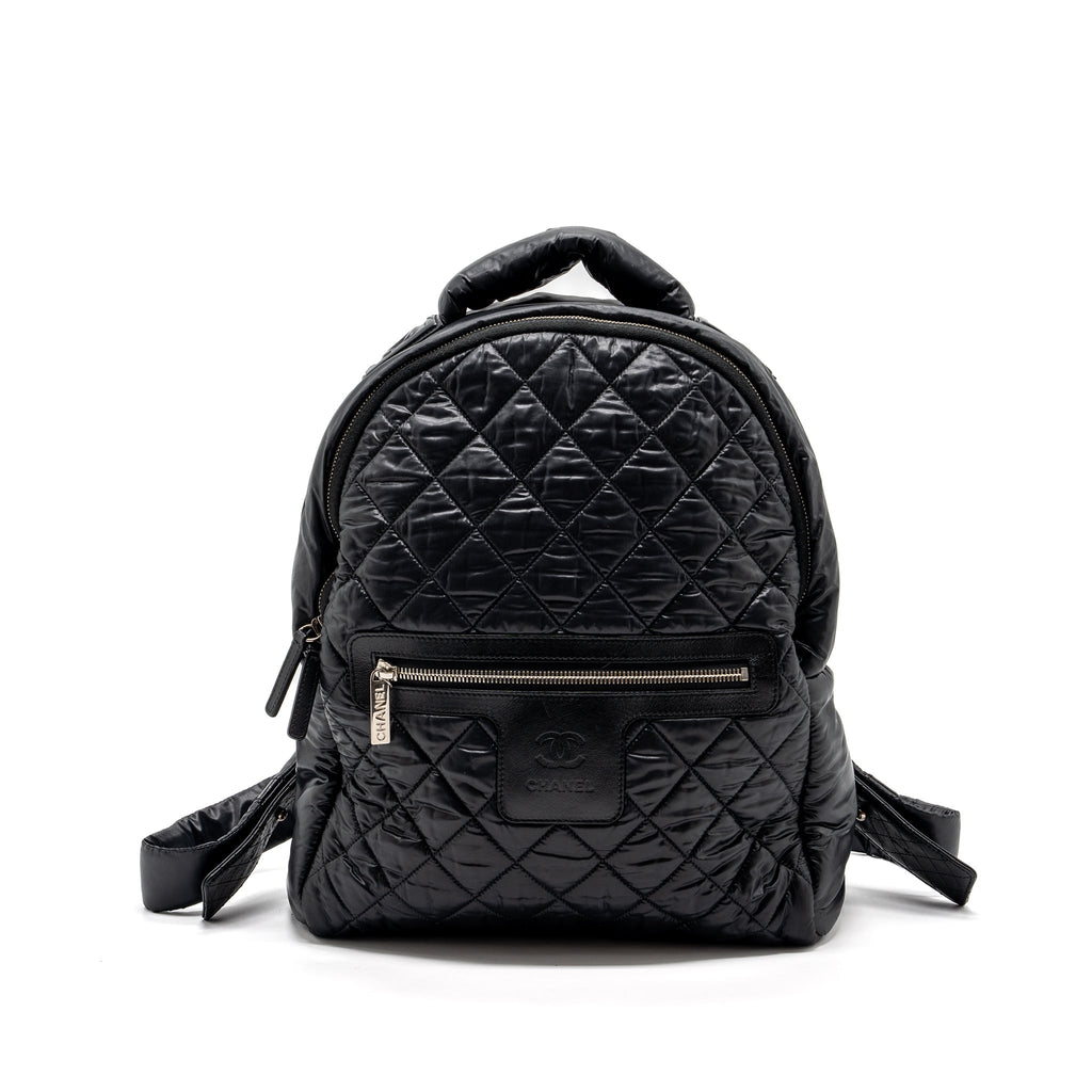 CHANEL COCO COCOON BACKPACK QUILTED NYLON/LEATHER BLACK GHW