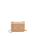 CHANEL GOLD CRUSH FLAP BAG CALFSKIN BEIGE GHW (MICROCHIP)