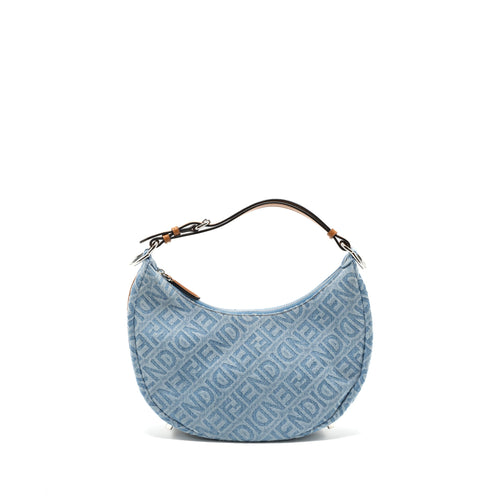 FENDI FENDIGRAPHY SMALL DENIM LIGHT BLUE SHW