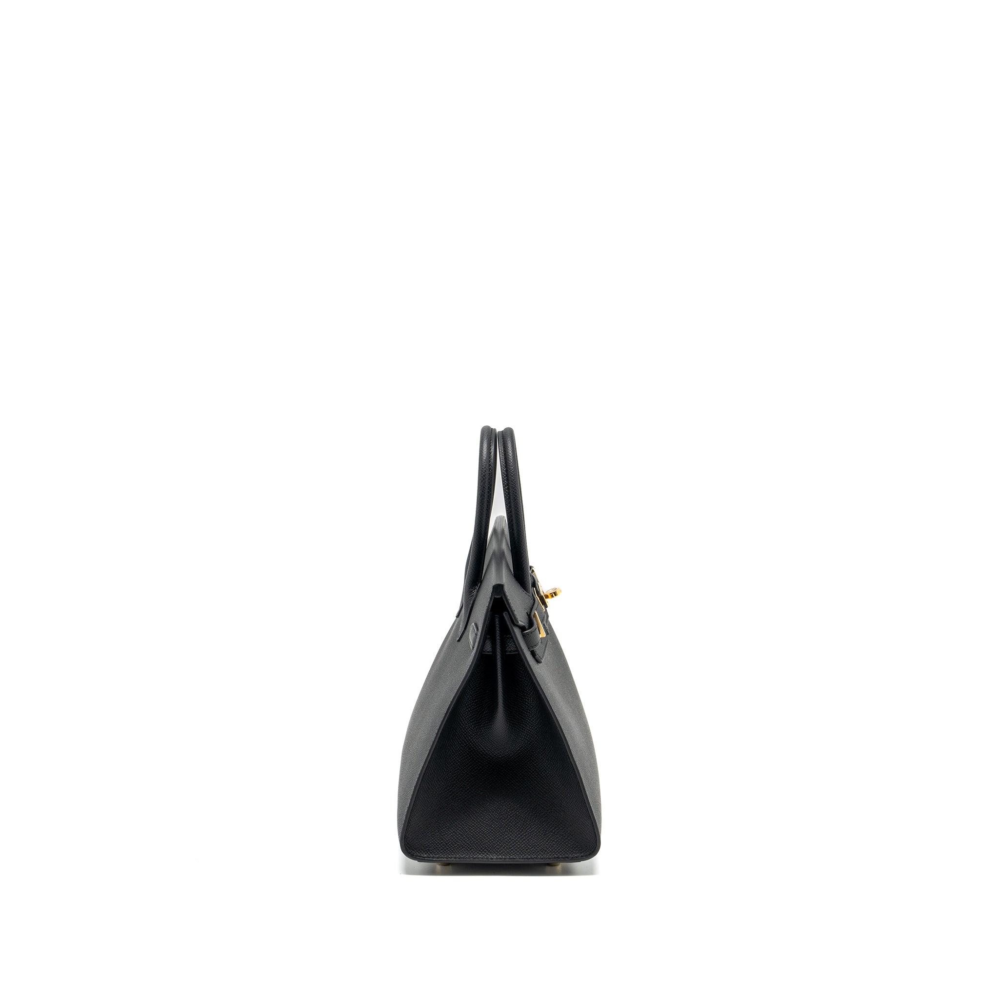 HERMES BIRKIN 25 SELLIER EPSOM BLACK GHW