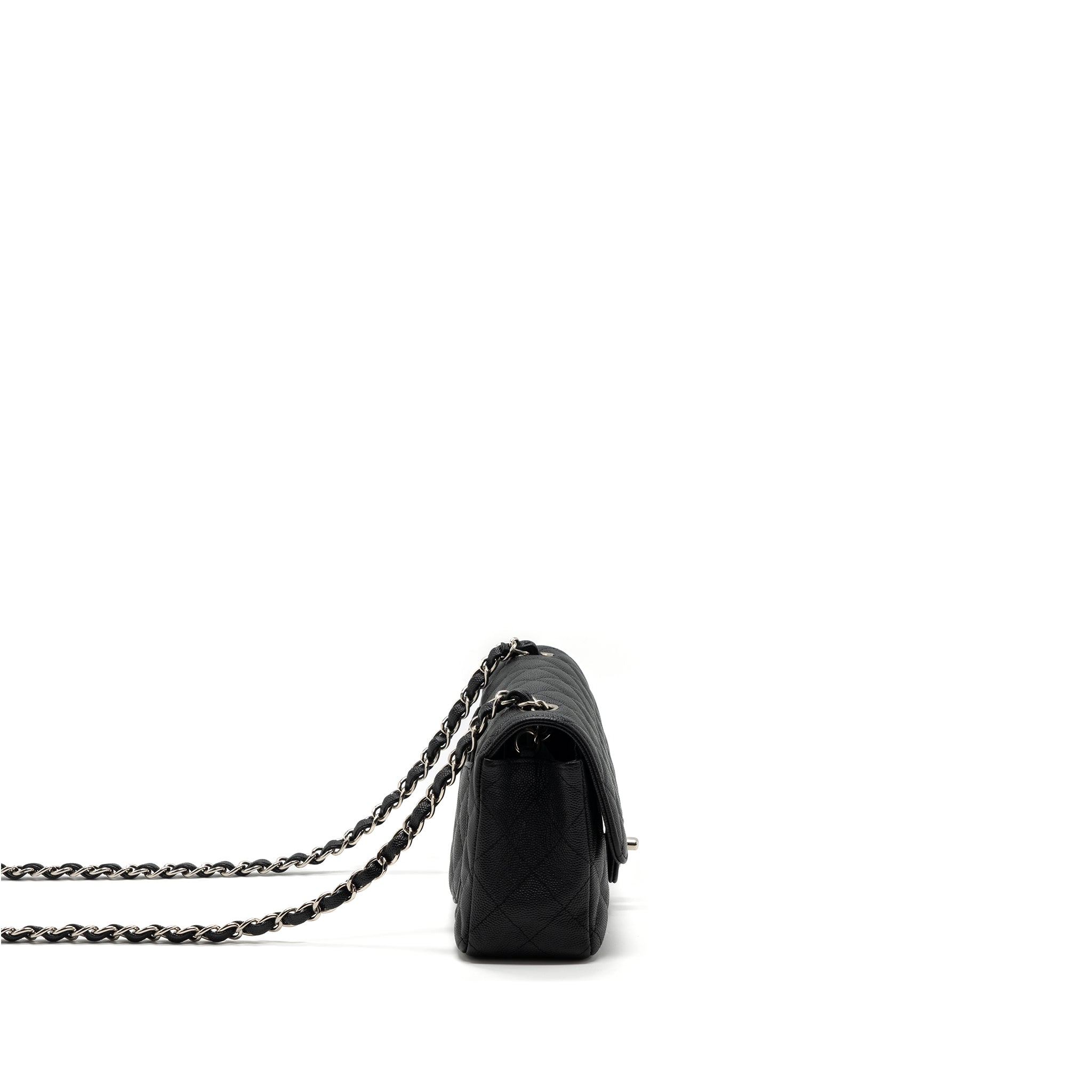 CHANEL CLASSIC MINI RECTANGULAR FLAP BAG CAVIAR BLACK SHW