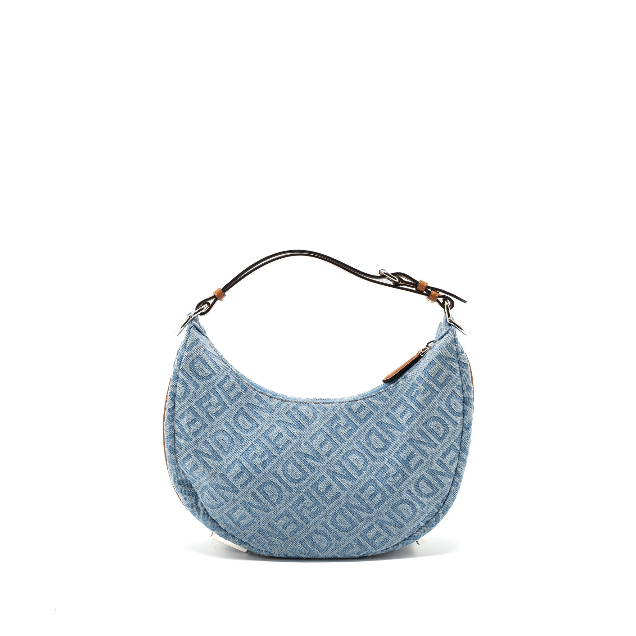 FENDI FENDIGRAPHY SMALL DENIM LIGHT BLUE SHW