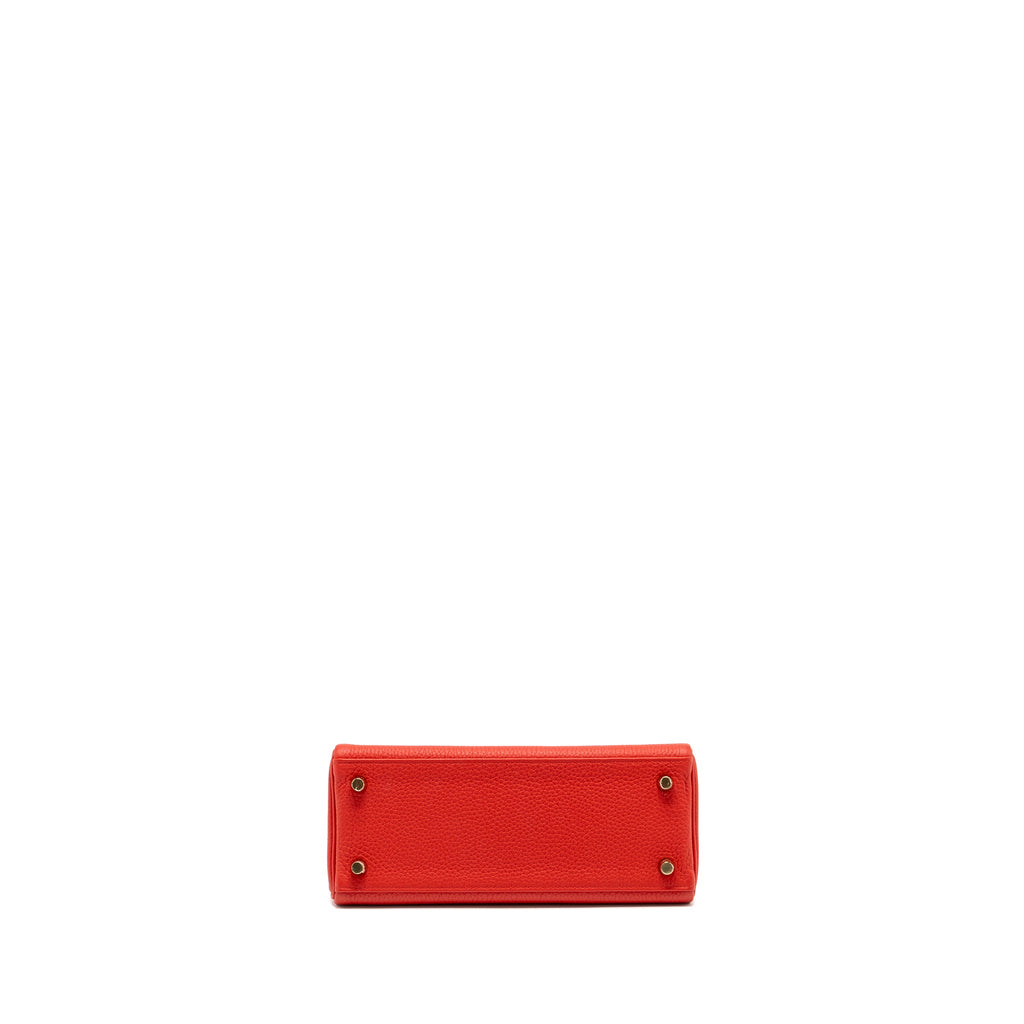 HERMES KELLY 25 TOGO S3 ROUGE DE COEUR GHW