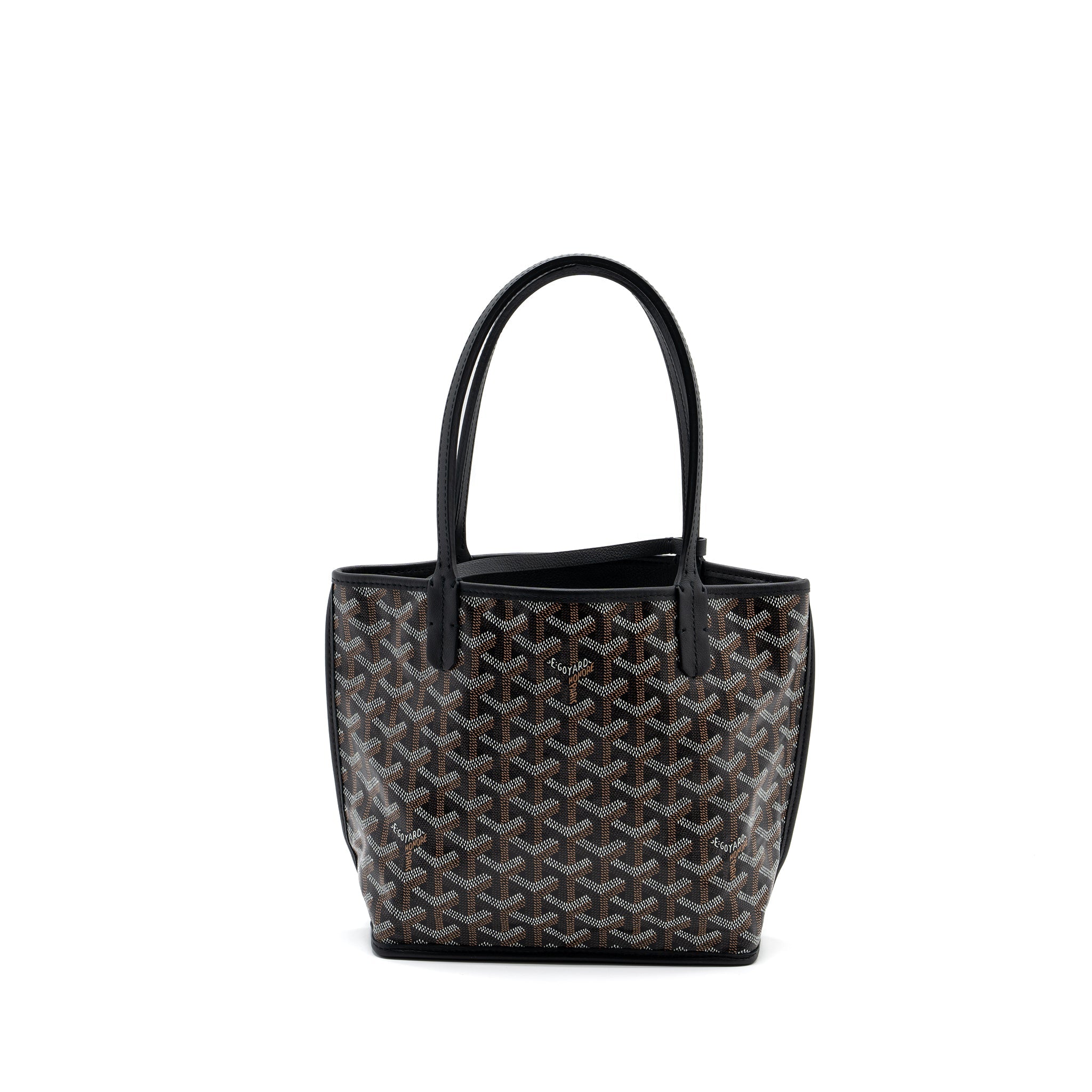 GOYARD ANJOU MINI BAG CANVAS/CALFSKIN BLACK SHW