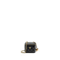 CHANEL PEARL CRUSH MINI VANITY CASE LAMBSKIN BLACK GHW (MICROCHIP)