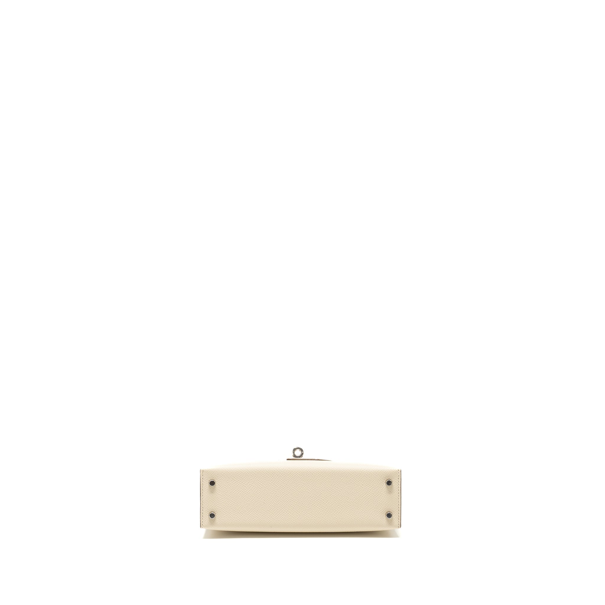 HERMES MINI KELLY II EPSOM NATA/JAUNE POUSSIN/SESAME SHW