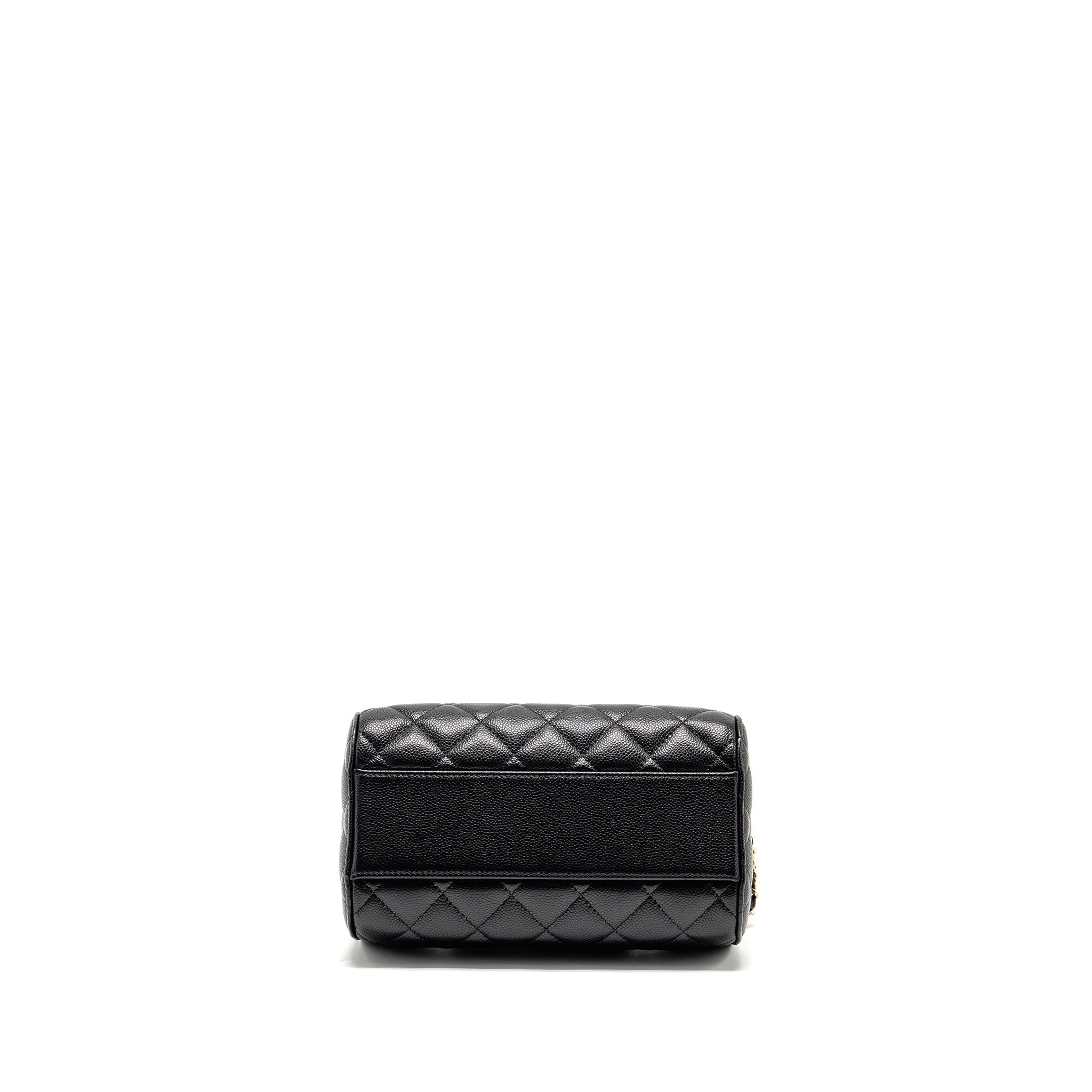 CHANEL 25P MINI BOWLING BAG CAVIAR BLACK LGHW (MICROCHIP)