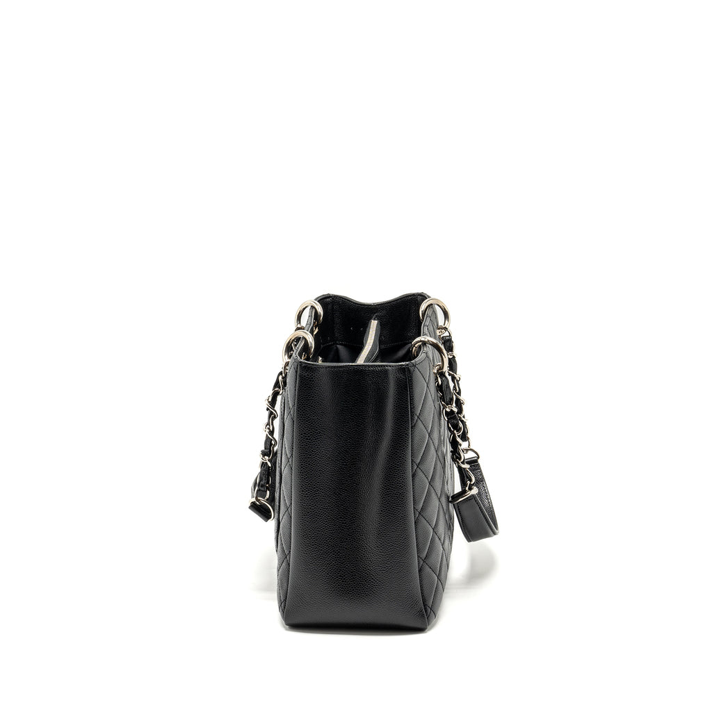 CHANEL GRAND SHOPPING TOTE BAG CAVIAR BLACK SHW