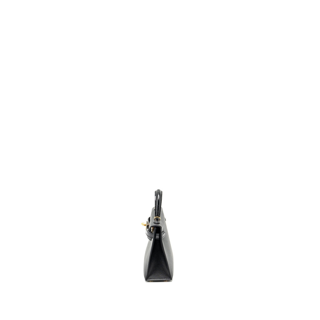 HERMES TOUCH MINI KELLY II MADAME / ALLIGATOR MISSISSIPPIENSIS BLACK GHW