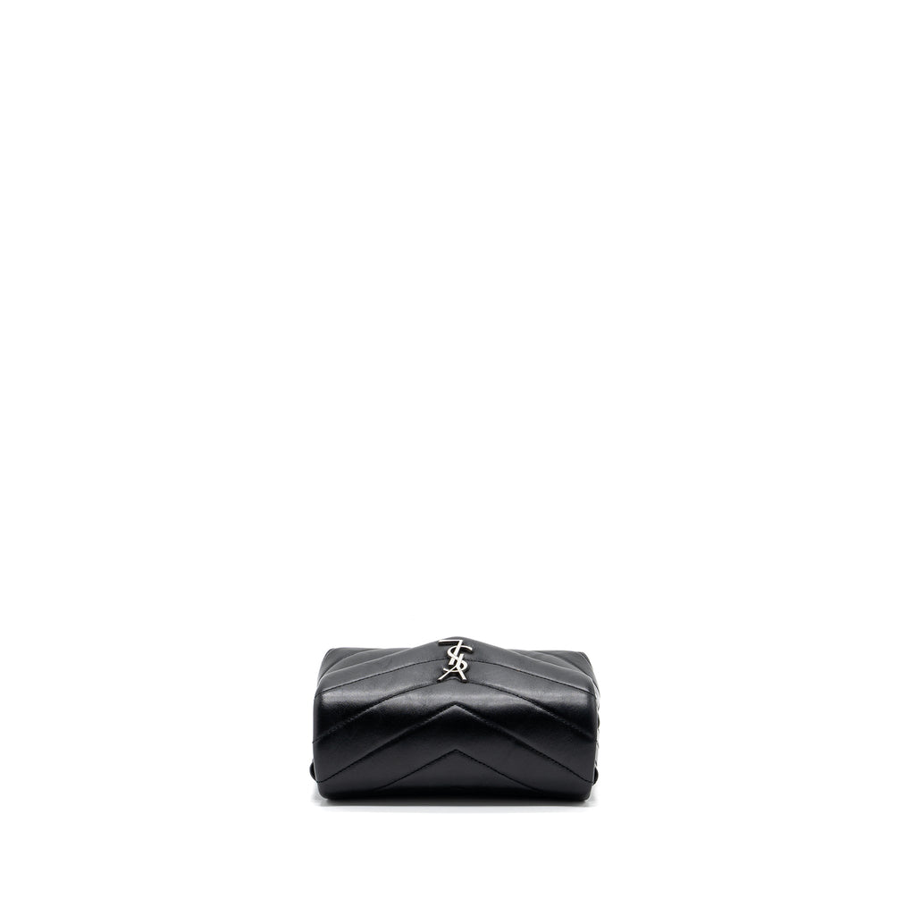 SAINT LAURENT LOULOU TOY STRAP BAG CALFSKIN BLACK SHW