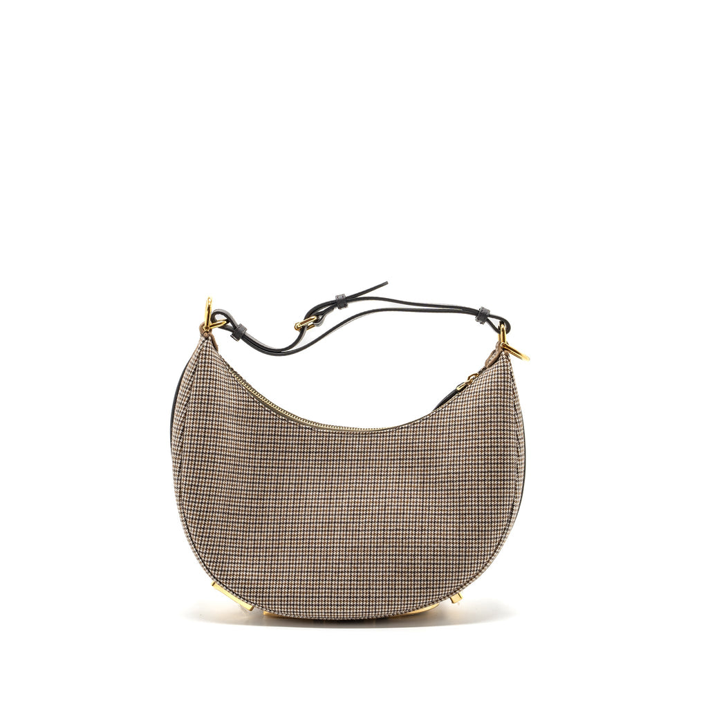 FENDI SMALL FENDIGRAPHY BAG FABRIC/ LEATHER BEIGE/ MULTICOLOUR GHW