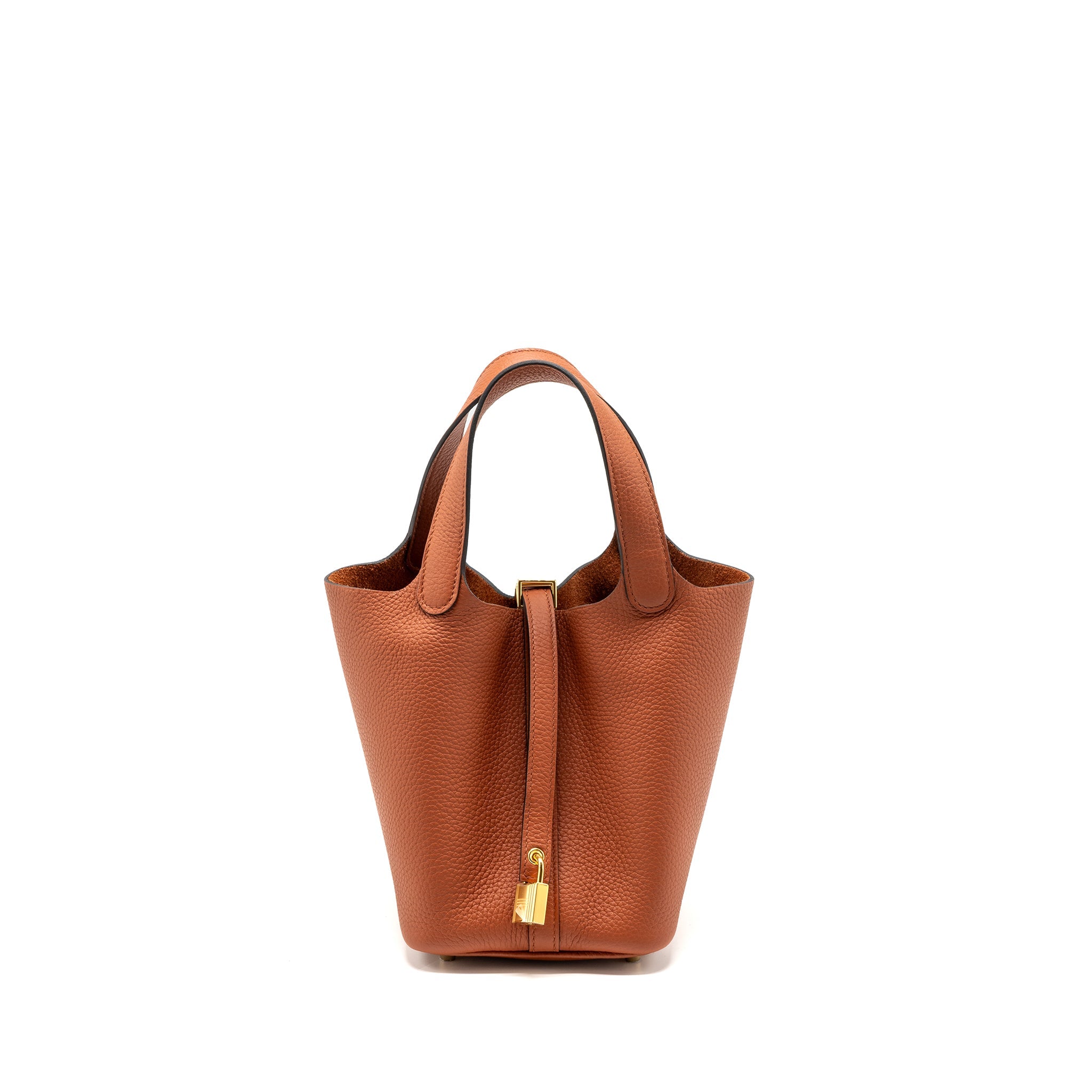 HERMES PICOTIN 18 LOCK BAG CLEMENCE CUIVRE GHW