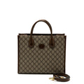 GUCCI GG SMALL TOTE BAG GG SUPREME CANVAS / BROWN GHW