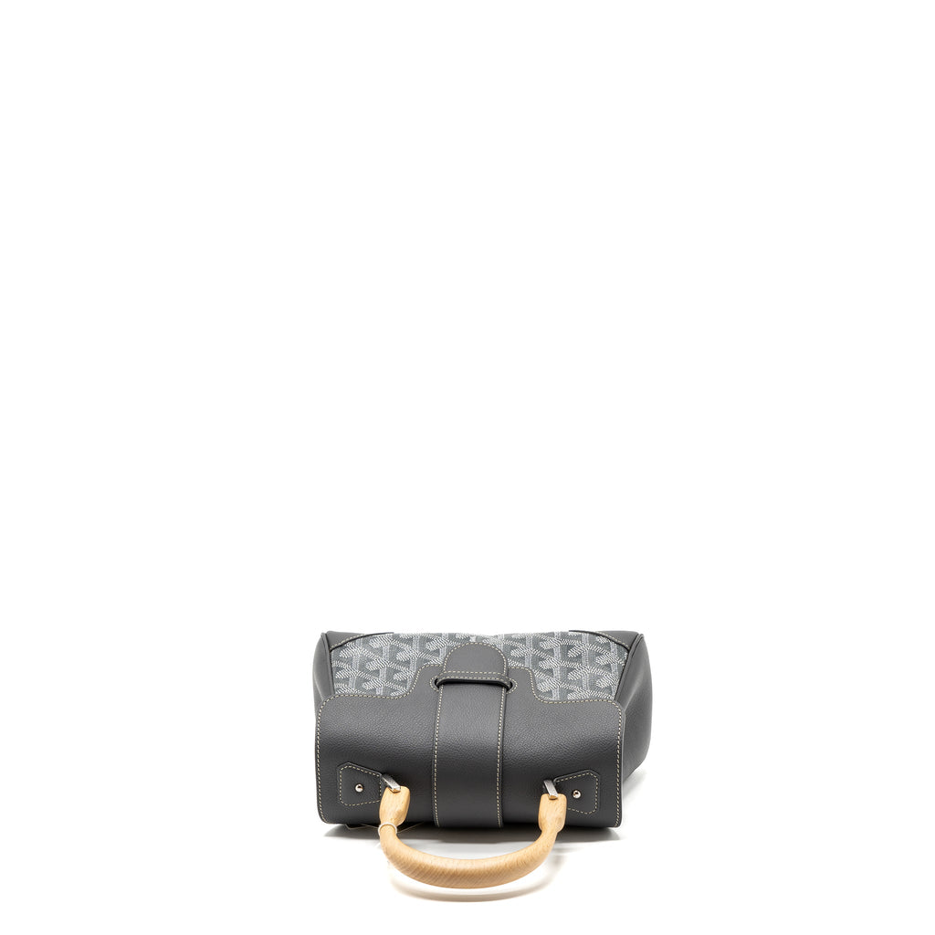 GOYARD MINI SAIGON BAG GOYARDINE CAVAS/CALFSKIN GREY SHW