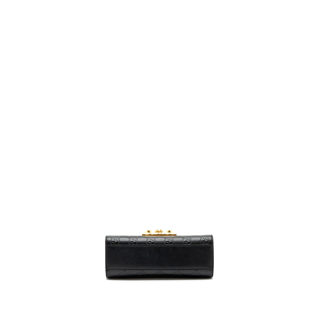 GUCCI PADLOCK CHAIN BAG CALFSKIN BLACK GHW
