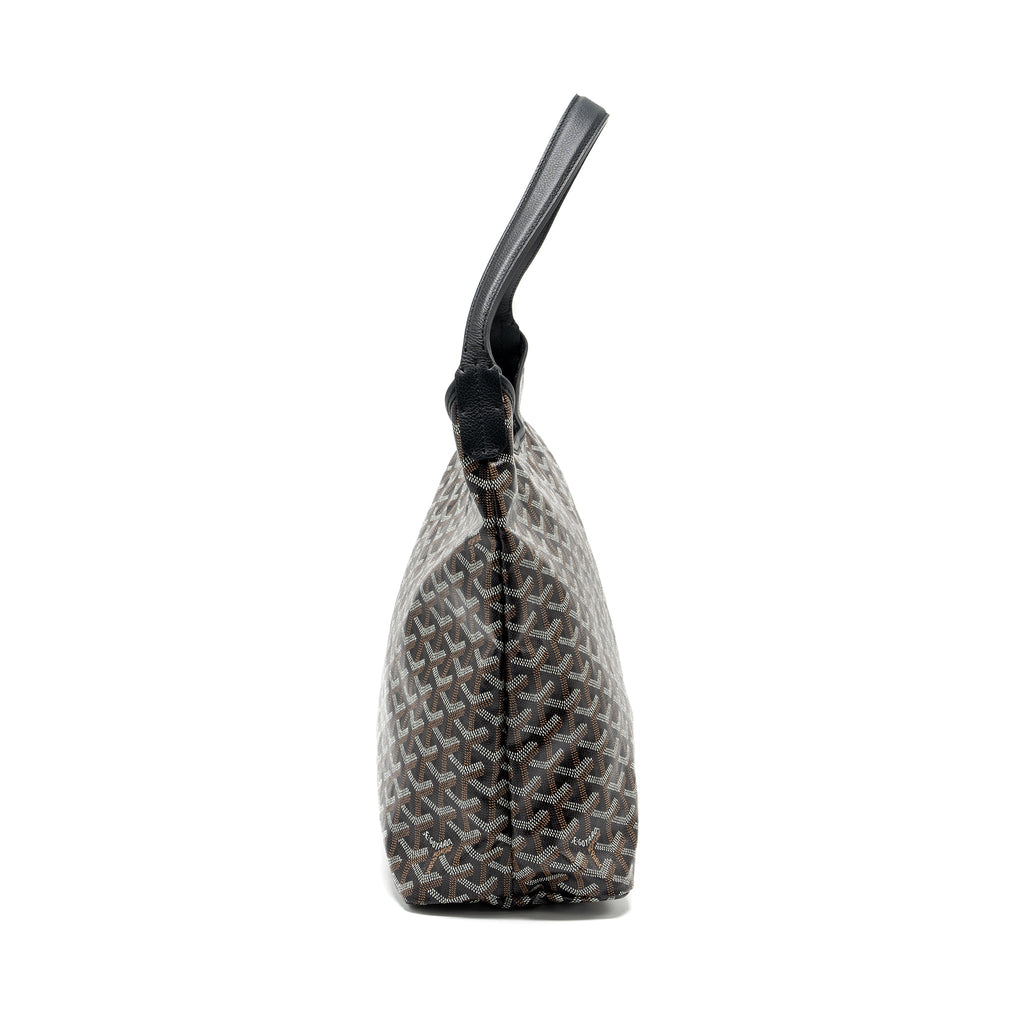 GOYARD BOHEME HOBO BAG GOYARDLINE CANVAS/CALFSKIN BLACK SHW