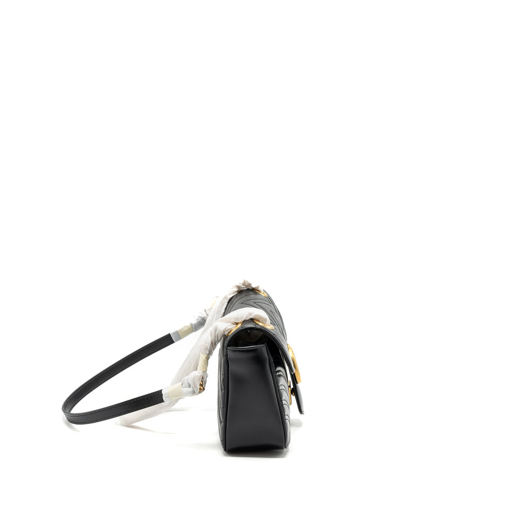GUCCI SMALL MARMONT BAG CALFSKIN BLACK GHW