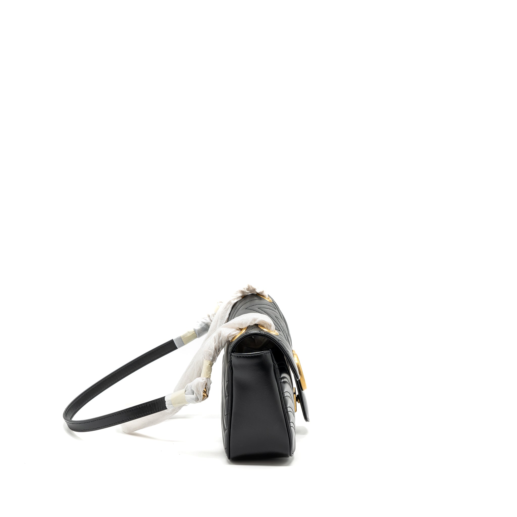 GUCCI SMALL MARMONT BAG CALFSKIN BLACK GHW