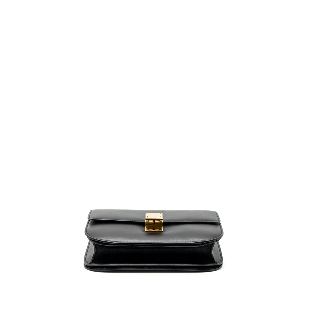 CELINE MEDIUM CLASSIC BOX BAG CALFSKIN BLACK GHW