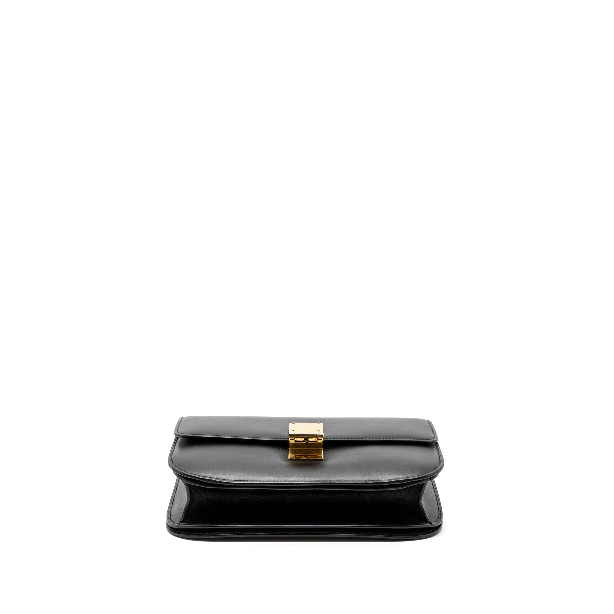 CELINE MEDIUM CLASSIC BOX BAG CALFSKIN BLACK GHW