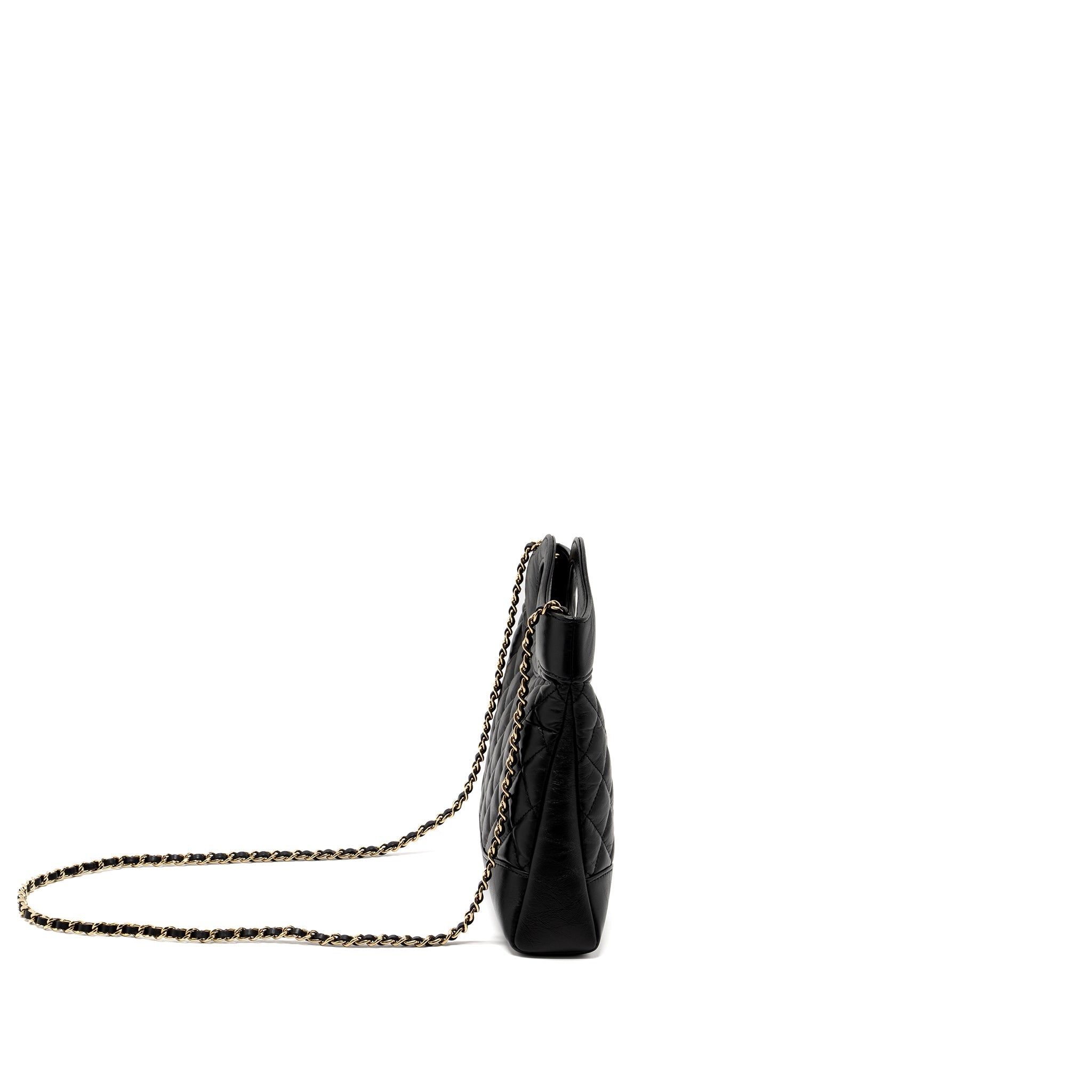 CHANEL 23A MINI 31 BAG CALFSKIN BLACK LGHW (MICROCHIP)
