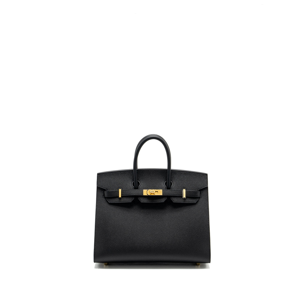 HERMES BIRKIN 25 SELLIER EPSOM BLACK GHW
