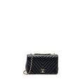 CHANEL SEASONAL CHEVRON FLAP BAG CALFSKIN DARK NAVY LGHW