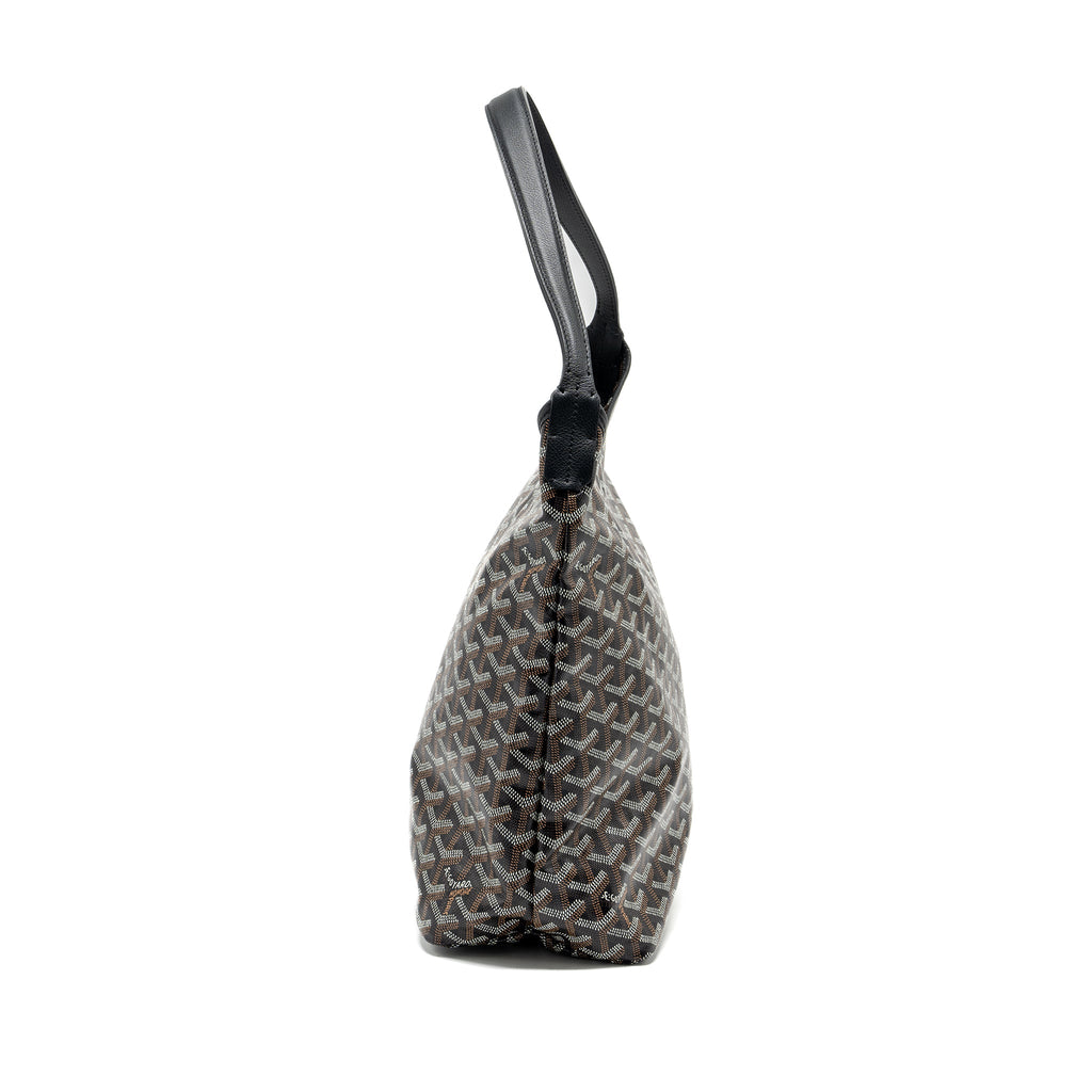GOYARD BOHEME HOBO BAG GOYARDLINE CANVAS/CALFSKIN BLACK SHW