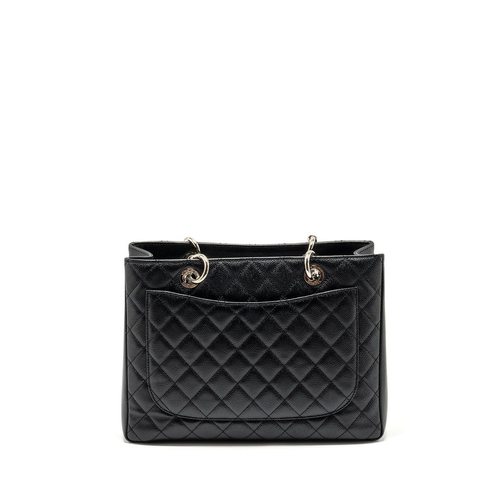 CHANEL GRAND SHOPPING TOTE BAG CAVIAR BLACK SHW