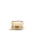 FENDI MINI BAGUETTE SHEEPSKIN BEIGE/ WHITE GHW