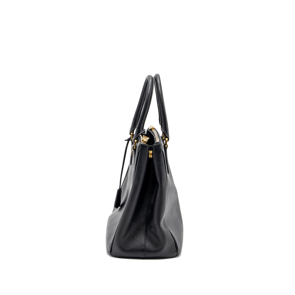 PRADA SAFFIANO TOTE BAG CALFSKIN BLACK GHW