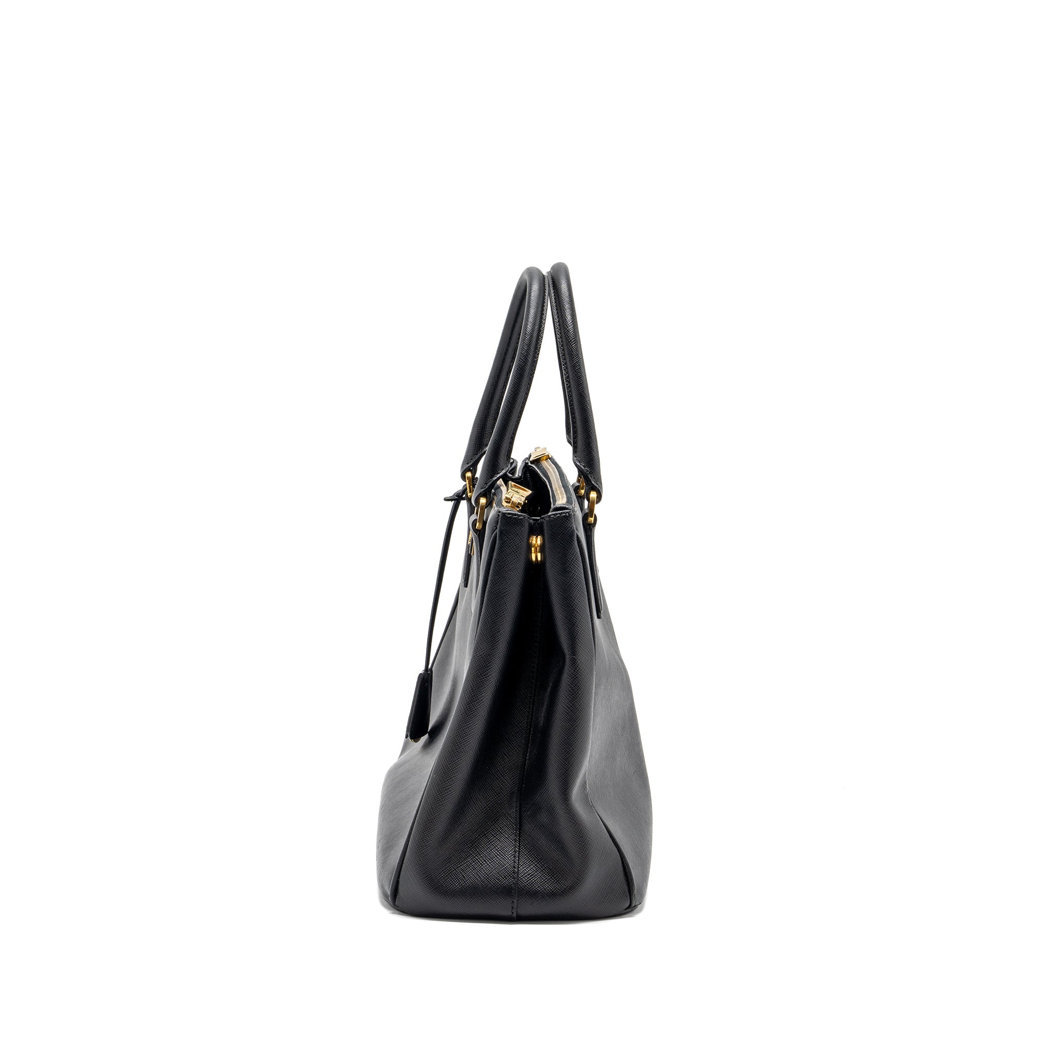 PRADA SAFFIANO TOTE BAG CALFSKIN BLACK GHW