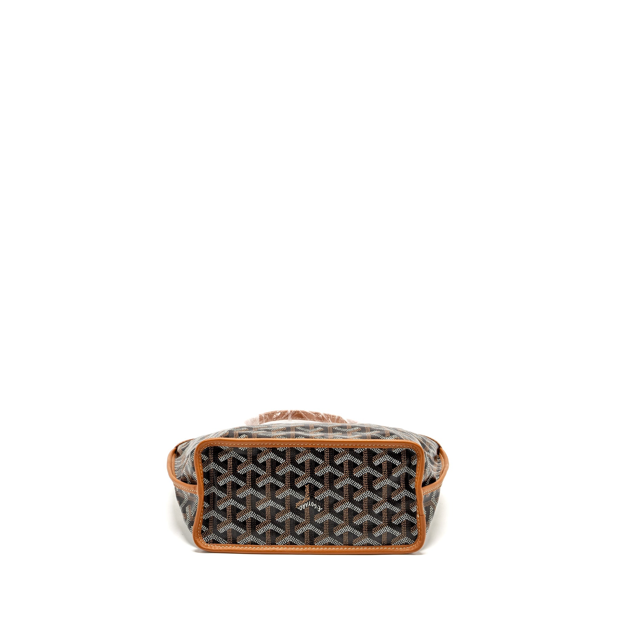 GOYARD MINI ANJOU TOTE BAG GOYARDLINE CANVAS /CALFSKIN TAN SHW