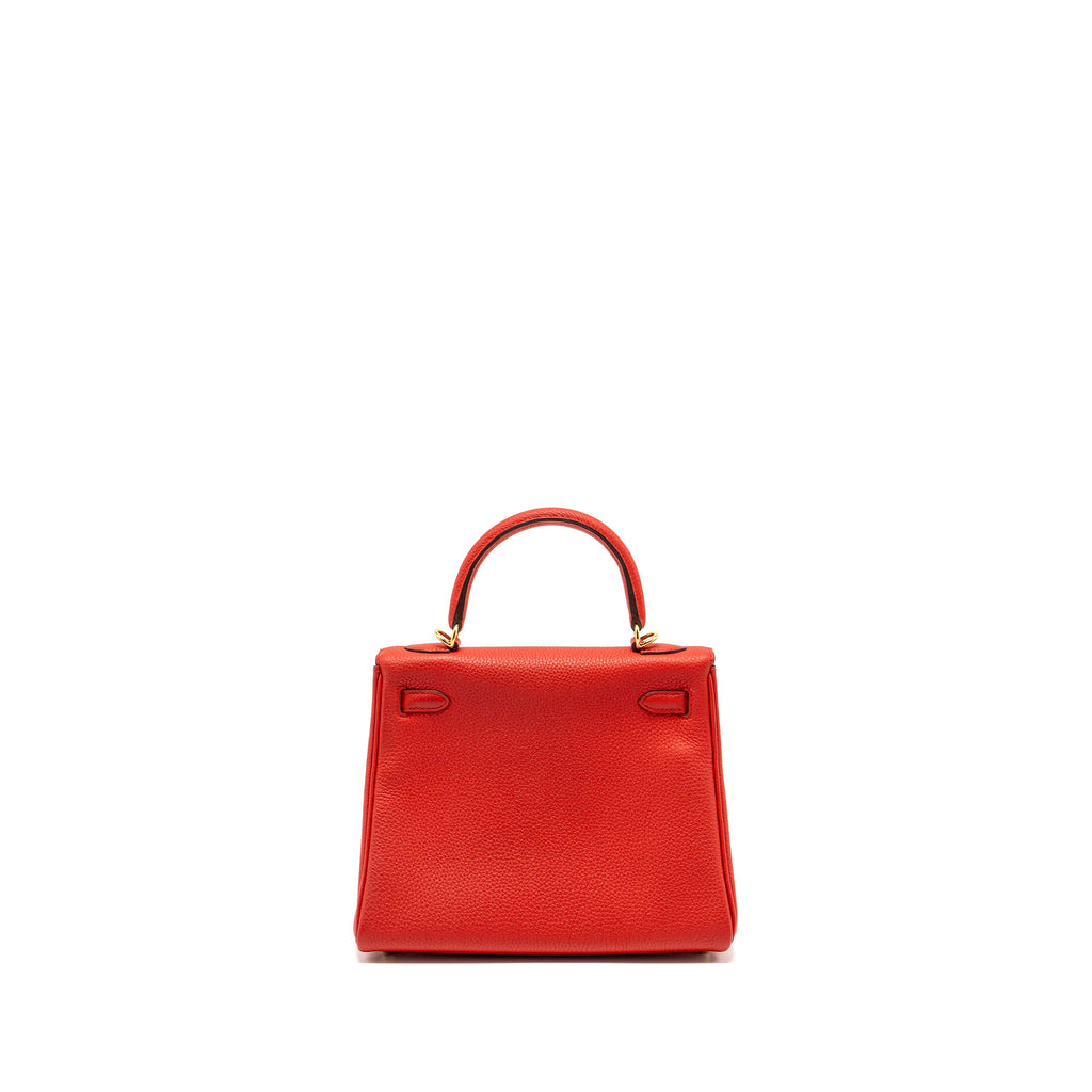 HERMES KELLY 25 TOGO S3 ROUGE DE COEUR GHW