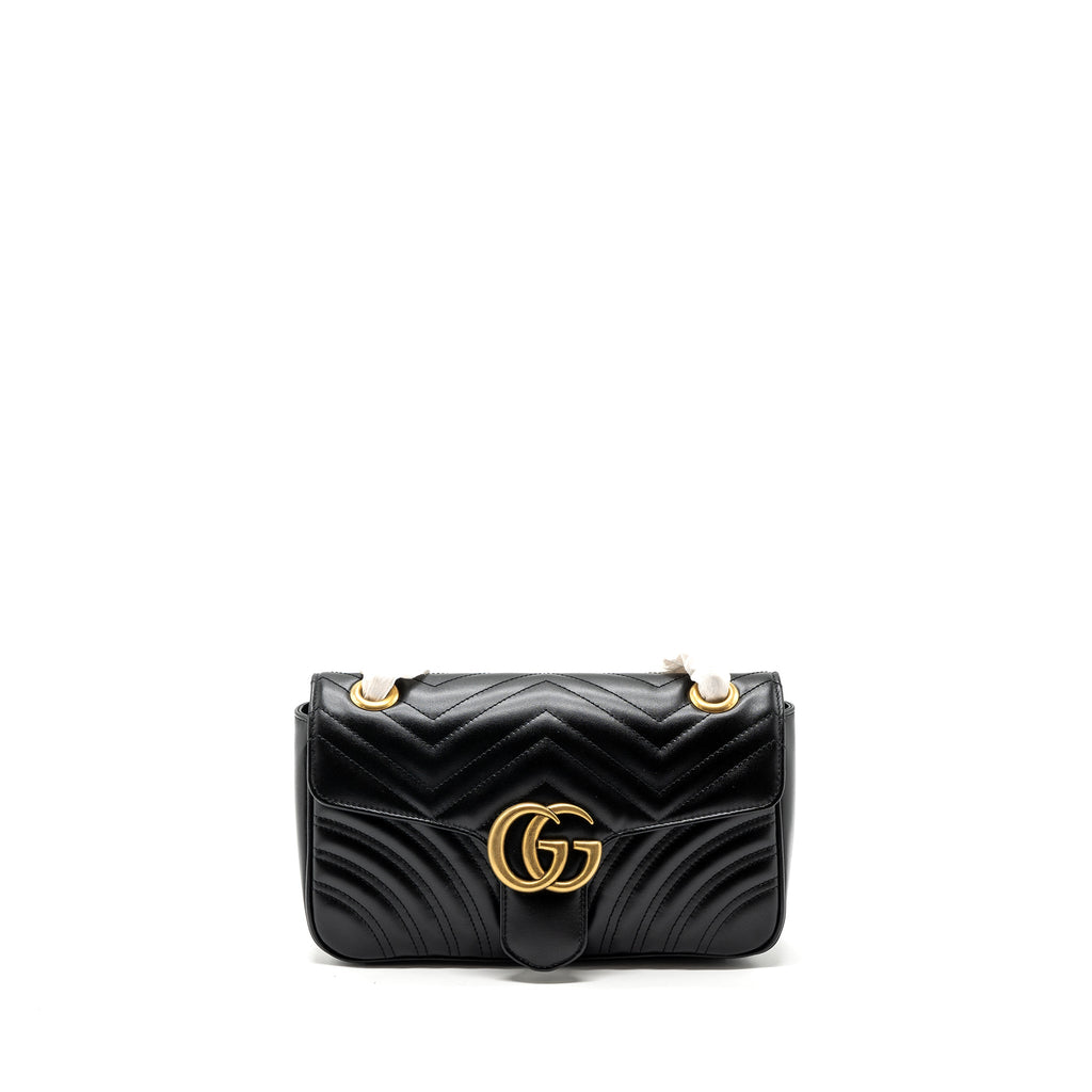 GUCCI SMALL MARMONT BAG CALFSKIN BLACK GHW
