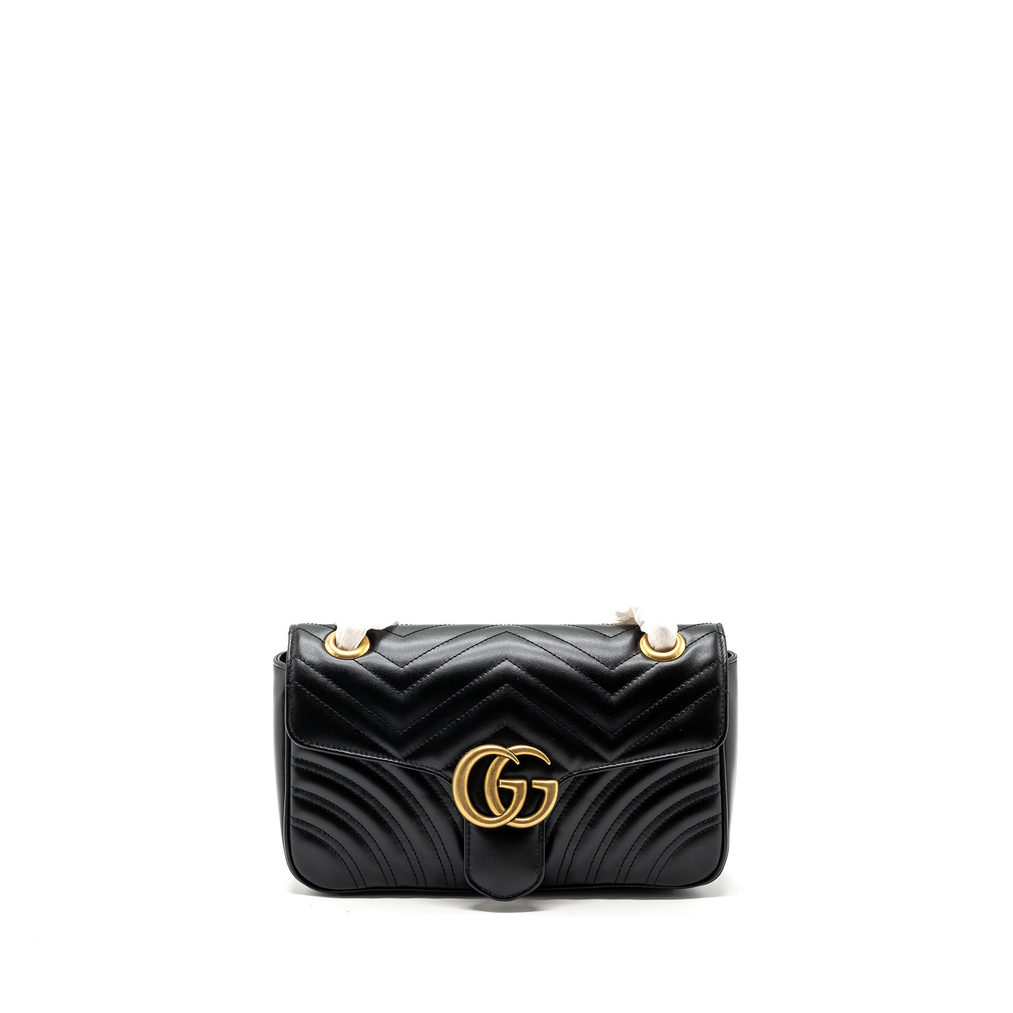 GUCCI SMALL MARMONT BAG CALFSKIN BLACK GHW