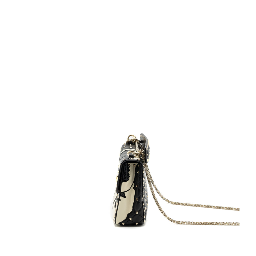 VALENTINO GARAVANI ROCKSTUD SPIKE SHOULDER BAG LEATHER/ PYTHON MULTICOLOUR LGHW