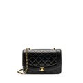 CHANEL VINTAGE DIANA FLAP BAG LAMBSKIN BLACK GHW