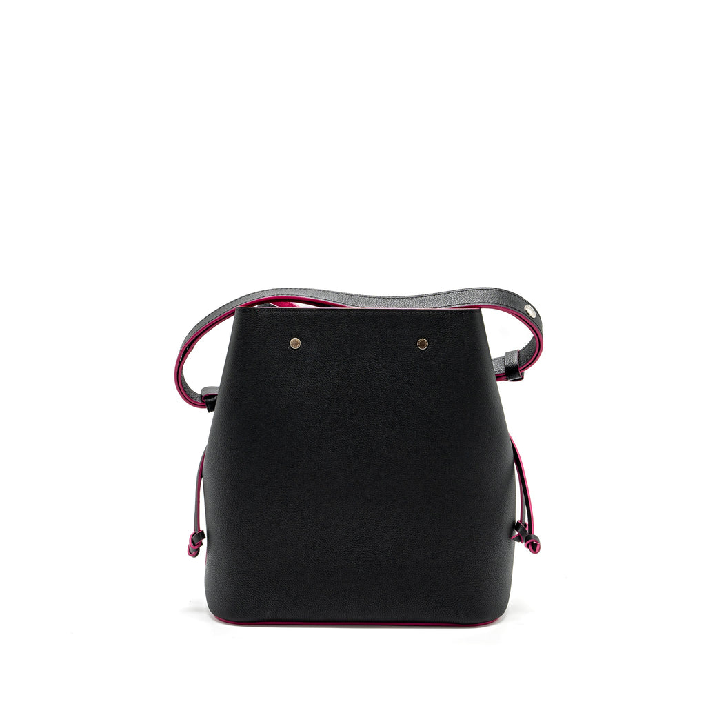 LOUIS VUITTON LOCKME BUCKET BAG CALFSKIN BLACK/PINK SHW