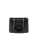 CHANEL GRAND SHOPPING TOTE BAG CAVIAR BLACK SHW