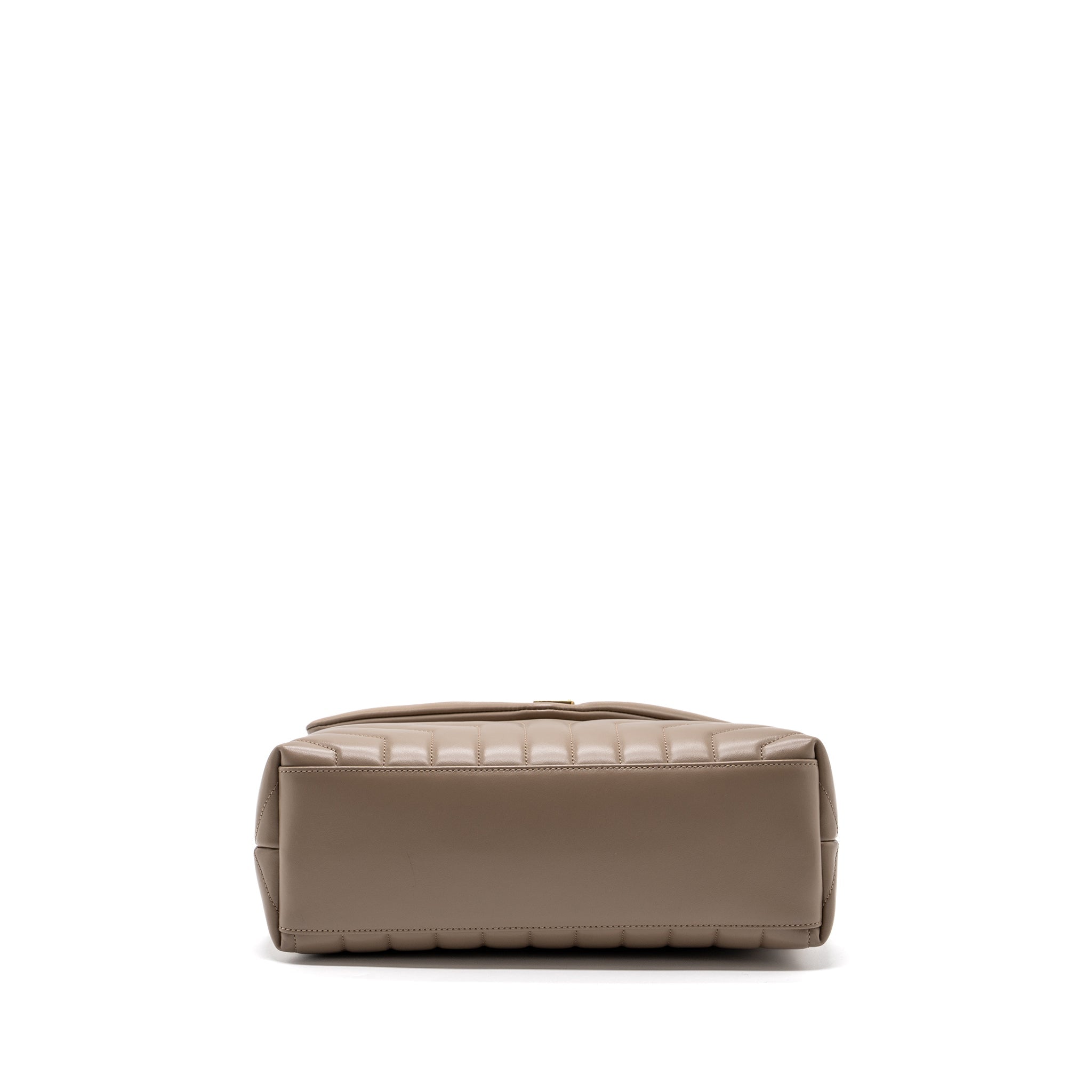 SAINT LAURENT MEDIUM LOULOU SHOULDER BAG BEIGE GHW