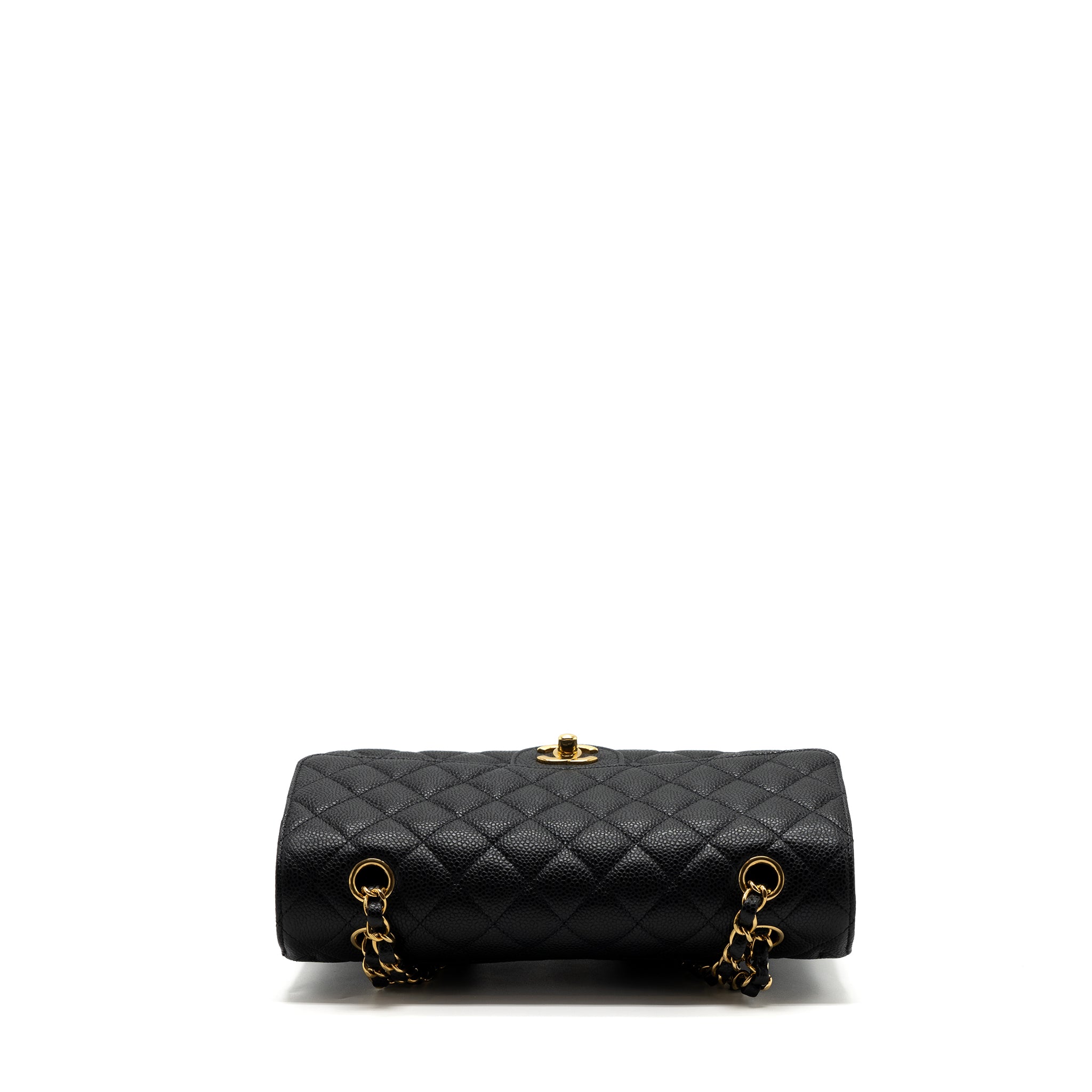 CHANEL MEDIUM CLASSIC DOUBLE FLAP BAG CAVIAR BLACK GHW(MICROCHIP)