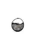 CHANEL 25S HALF MOON CLUTCH MESH/ LAMBSKIN BLACK LGHW (MICROCHIP)