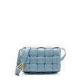 BOTTEGA VENETA PADDED CASSETTE BAG LAMBSKIN LIGHT BLUE GHW