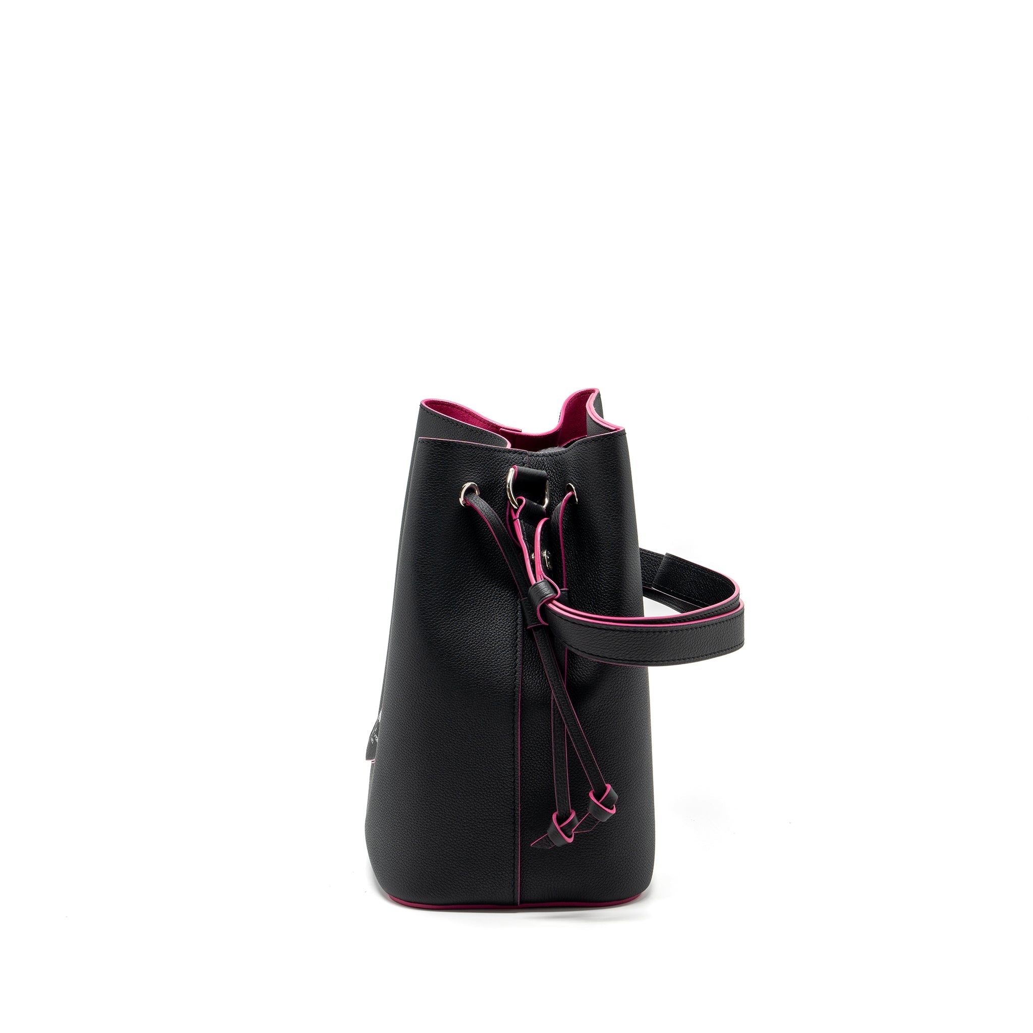 LOUIS VUITTON LOCKME BUCKET BAG CALFSKIN BLACK/PINK SHW