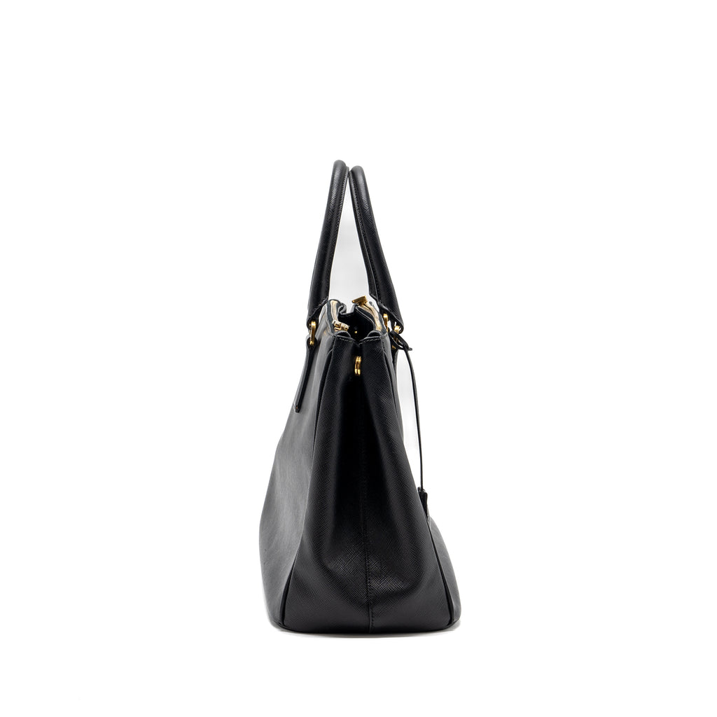 PRADA SAFFIANO TOTE BAG CALFSKIN BLACK GHW