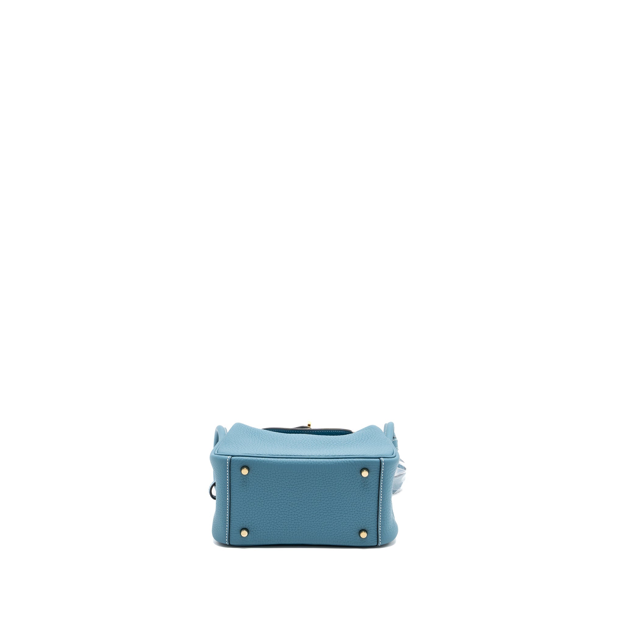 HERMES MINI LINDY CLEMENCE BLUE JEANS GHW