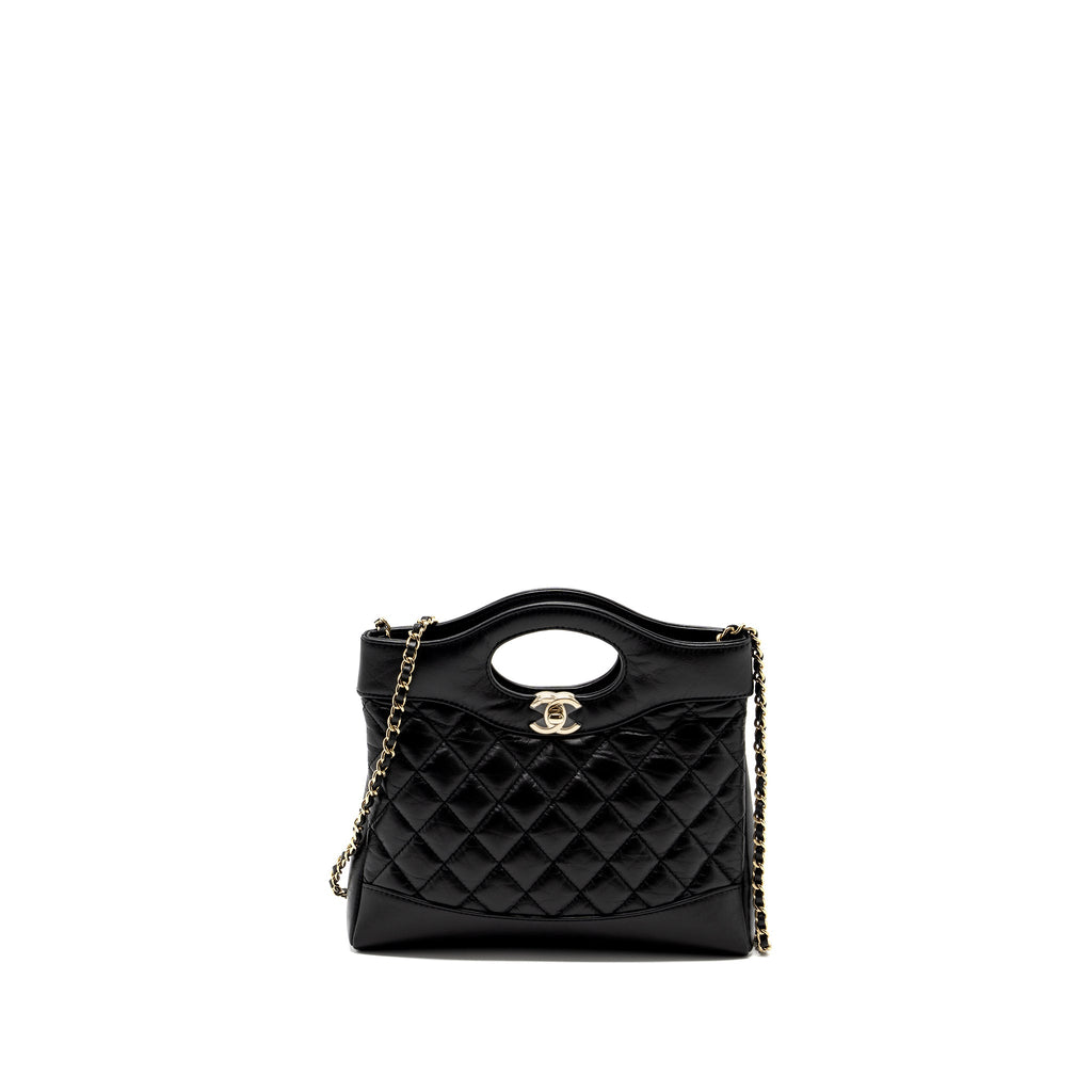 CHANEL 23A MINI 31 BAG CALFSKIN BLACK LGHW (MICROCHIP)