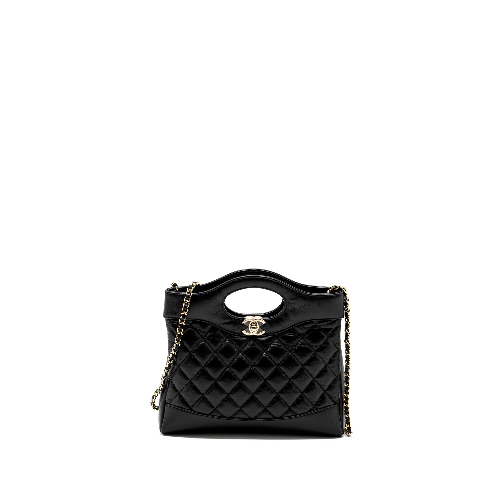 CHANEL 23A MINI 31 BAG CALFSKIN BLACK LGHW (MICROCHIP)