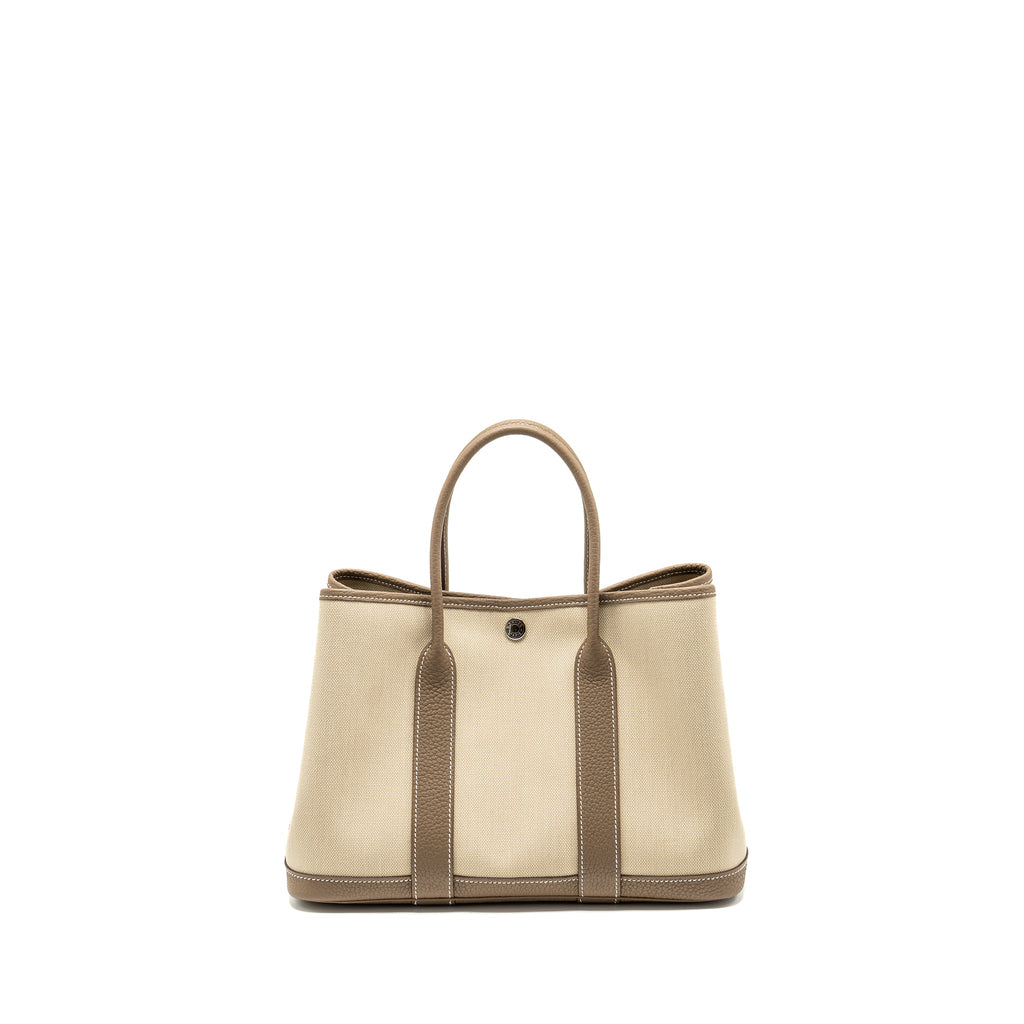HERMES GARDEN PARTY 30 CANVAS/NEGONDA BETON/ETOUPE SHW
